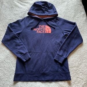 The North Face Women's Navy and Coral Hoodie
